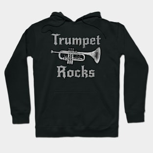 Trumpet Rocks, Trumpeter Goth Heavy Rock Brass Musician Hoodie